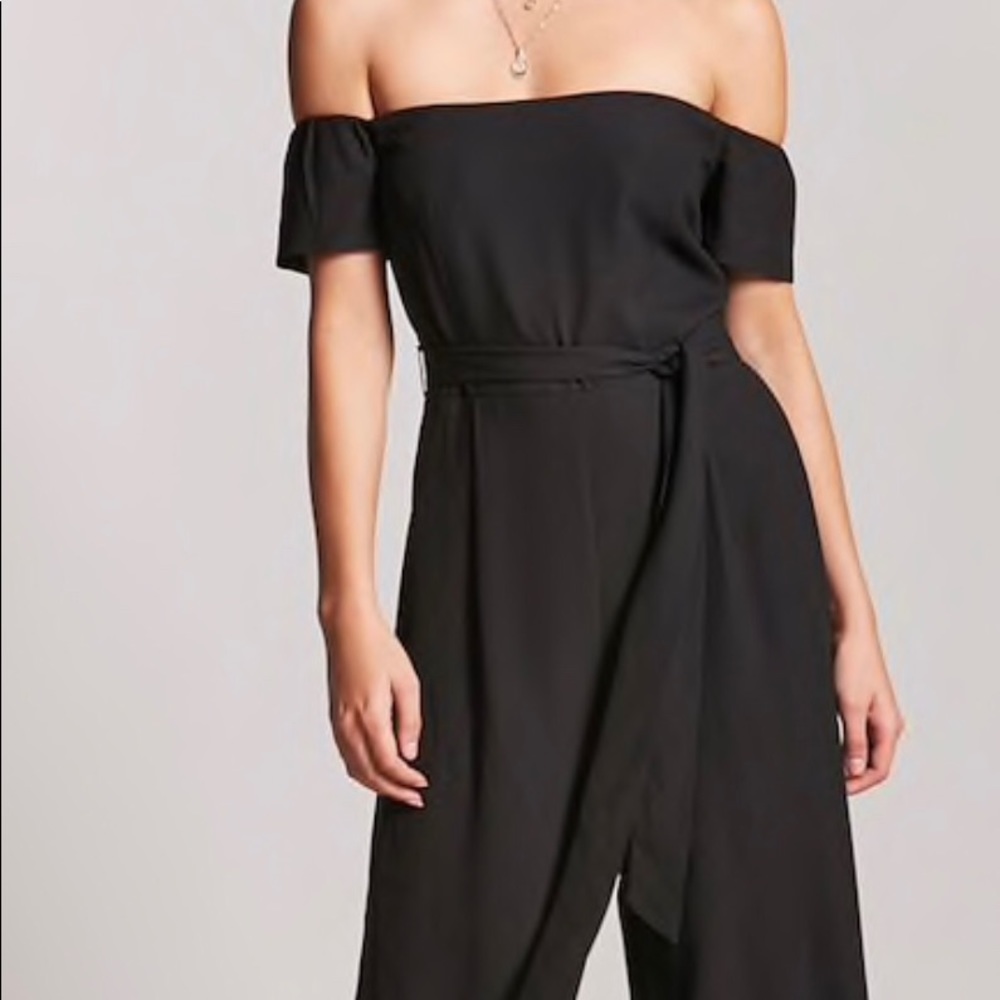 Off-the-Shoulder Wide-Leg Jumpsuit